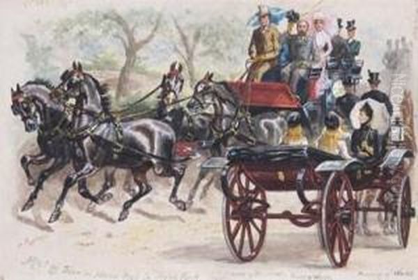 Meet Of Four In Hand Club In Hyde Park Oil Painting by Harry Payne