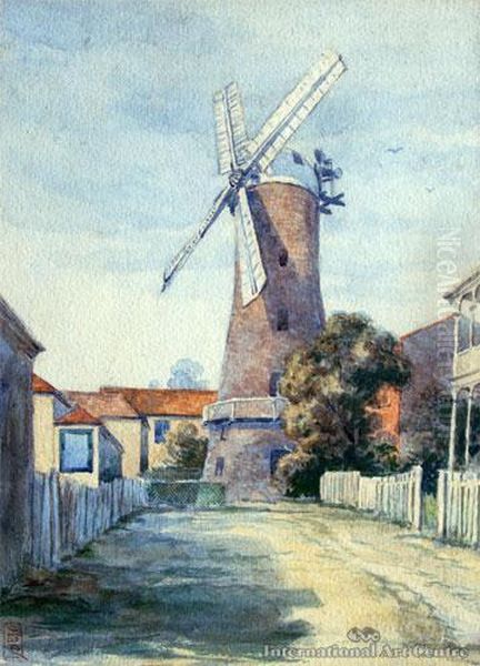 Partington's Mill, Auckland Oil Painting by Edward William Payton