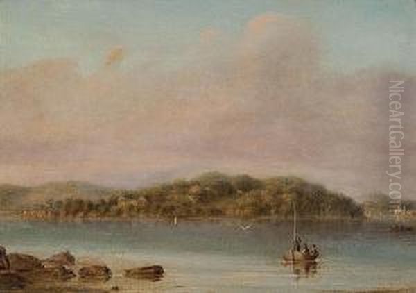 Point Piper From Shark Island, New South Wales Oil Painting by George Edward Peacock