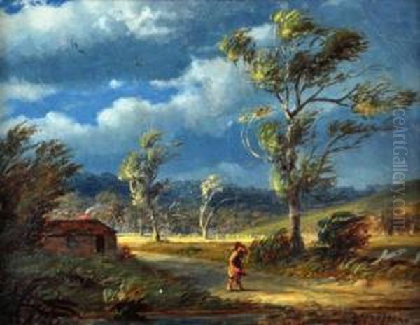 Stormy Day Oil Painting by George Edward Peacock