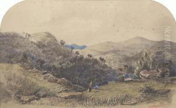 Australian Landscape Oil Painting by George Edward Peacock