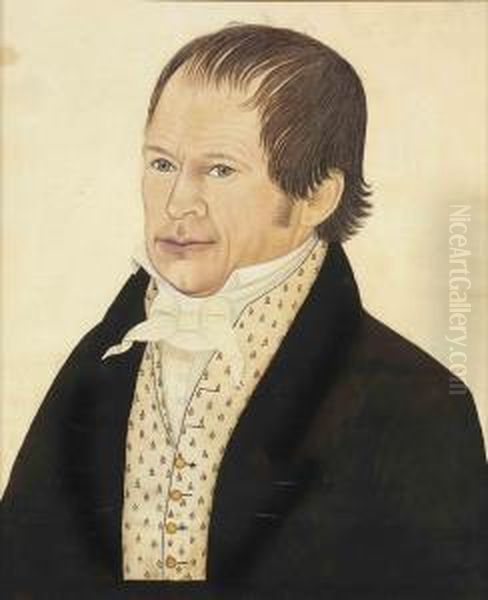 Portrait Of Deacon John Searle Of Hill, New Hampshire Oil Painting by Charles Willson Peale