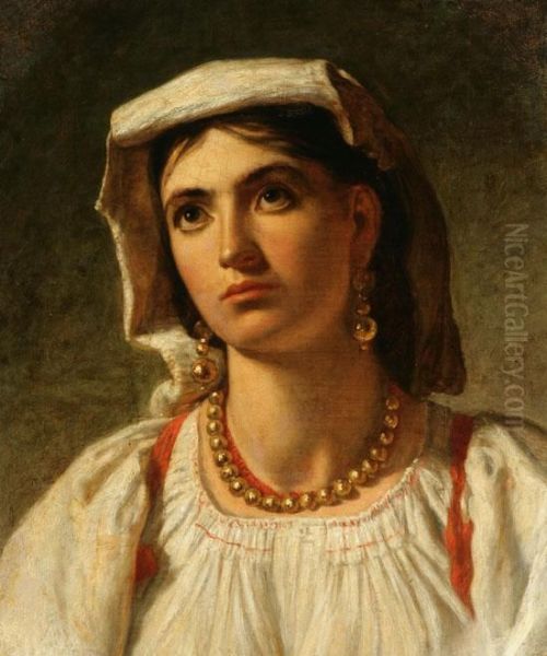 Portrait Of A Woman Oil Painting by Harriet Cany Peale