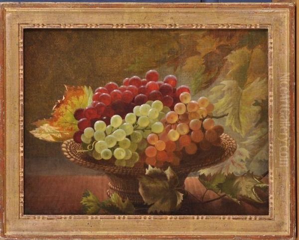 Basket With Grapes Oil Painting by James Peale