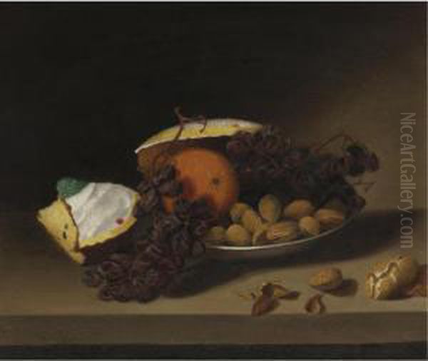 Cake, Raisins And Nuts Oil Painting by Margaretta Angelica Peale