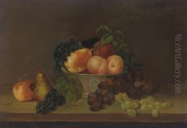 Still Life With Bowl Of Fruit Oil Painting by Mary Jane Peale