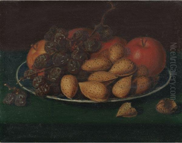 Fruit, Nuts And Grapes Oil Painting by Raphaelle Peale