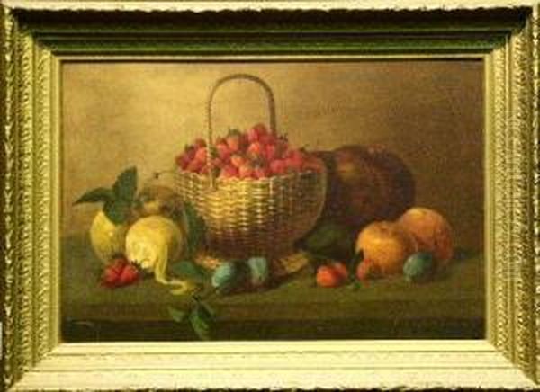 Still Life With Fruit On A Ledge Oil Painting by Raphaelle Peale