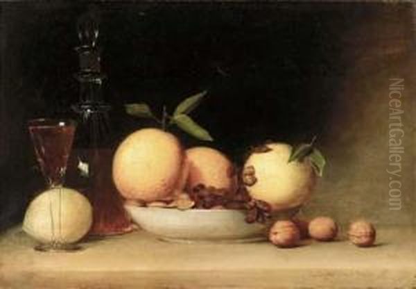 Still Life With Liqueur And Fruit Oil Painting by Raphaelle Peale