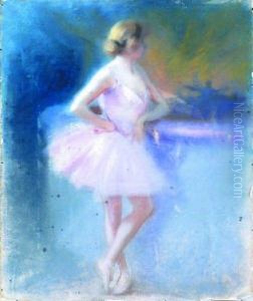 Ballerine Oil Painting by Rene Louis Pean