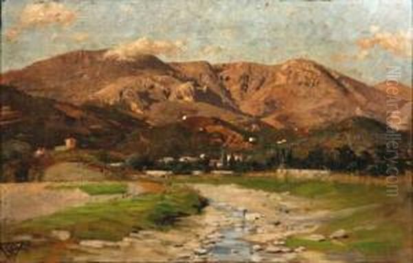 Paysage De Montagnes Oil Painting by Charles Sprague Pearce