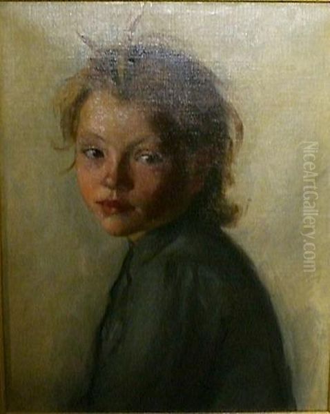 Portrait De Jeune Garcon Oil Painting by Charles Sprague Pearce