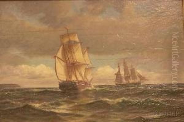 Ships At Sea. Oil Painting by Robert Pearson