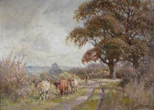 Ploughing Scenes Oil Painting by John Pedder