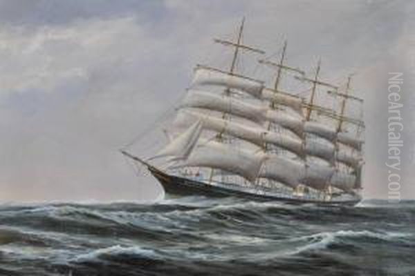 A 4-masted Sailing Ship 