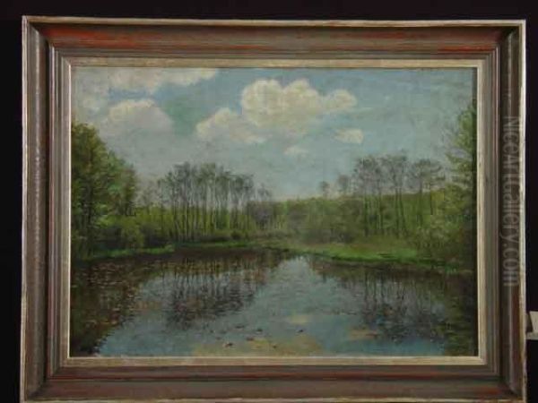 Nordische Seenlandschaft Oil Painting by Jens Peder Pedersen