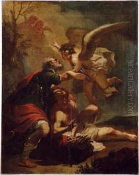 Sacrificio Di Isacco Oil Painting by Domenico Pedrini