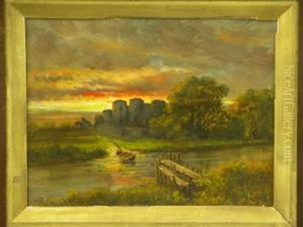 Rhuddlan Castle, 
North Wales Oil Painting by James Peel