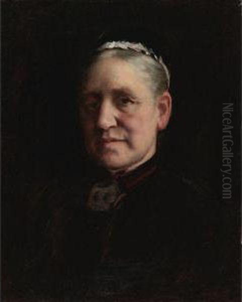 Portrait Of Madame Verdier Oil Painting by Paul Peel