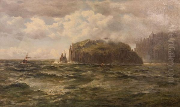 Tasman's Island And Cape Pillar,tasmania Oil Painting by James Peele