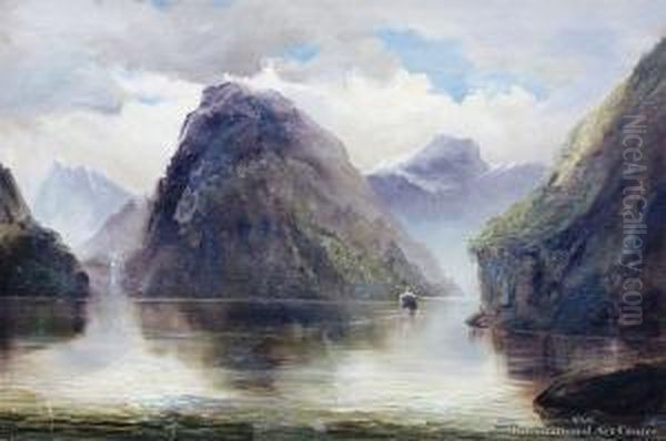 Lion Rock, Milford Sound Oil Painting by James Peele