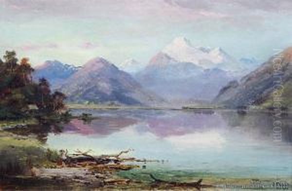 Lake Wakatipu Oil Painting by James Peele