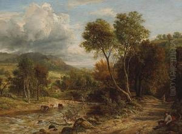 A View Of Bickleigh Vale Oil Painting by John Thomas Peele