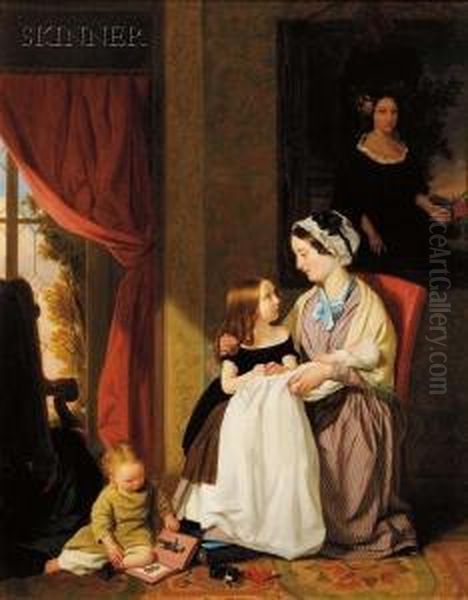 The Young Family Oil Painting by John Thomas Peele