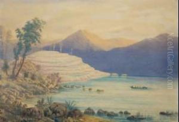 The White Terraces Oil Painting by Tom Peerless