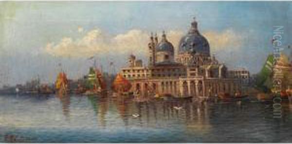 Vedute Von Venedig Oil Painting by E. Peintner