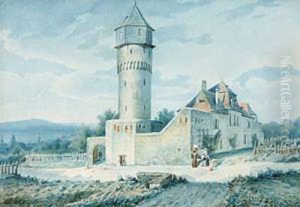 Sachsenhauser Warte Oil Painting by Friedrich Eugen Peipers