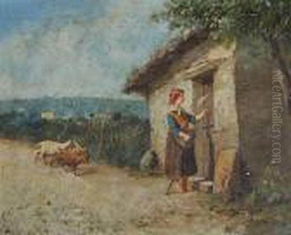 La Pastorella Oil Painting by Tito Pellicciotti