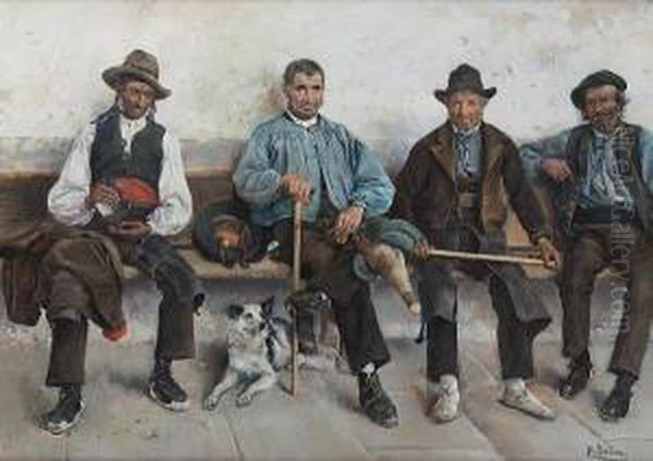 Siesta Oil Painting by Maximino Pena Y Munoz