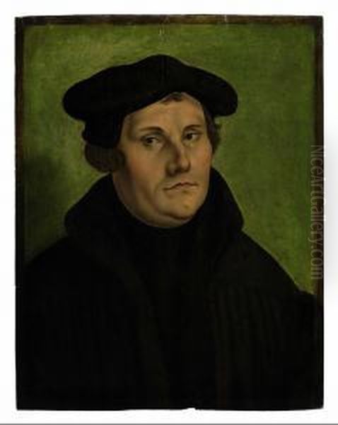 Portrait Of Martin Luther Oil Painting by Georg Pencz