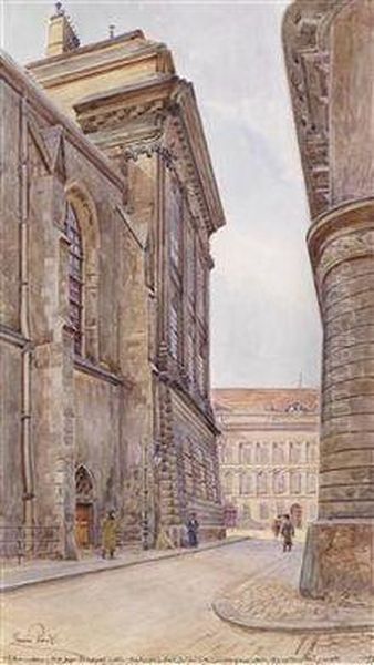 Augustinerstrasse Towards Josefsplatz Oil Painting by Erwin Pendl