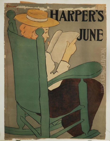 Affiche Per Harper's New Monthly Magazine, New York Oil Painting by Edward Penfield