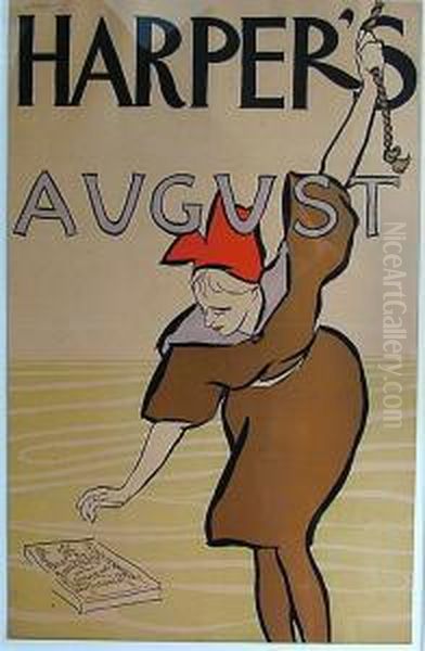 Poster Harper's August Oil Painting by Edward Penfield