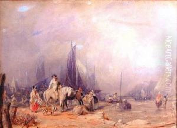 Hastings Harbour Oil Painting by Aaron Edwin Penley