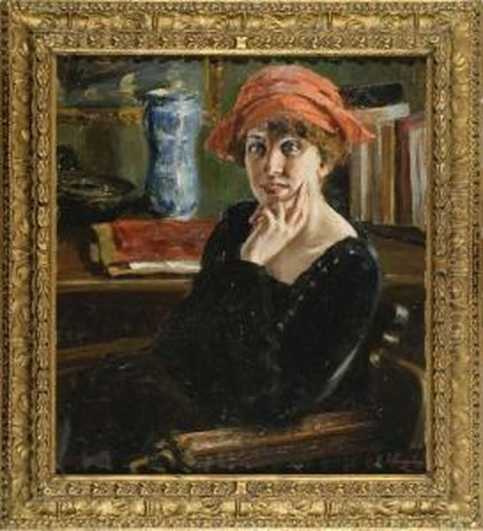 Giovane Donna Alla Scrivania Oil Painting by Giuseppe Pennasilico