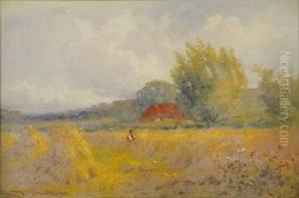 The Edge Of The Cornfield Oil Painting by Harry Pennell