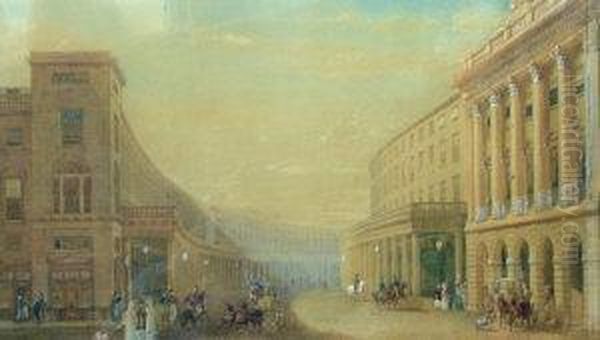 Regent's Street Oil Painting by James Pennethorne