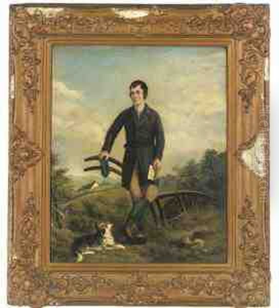 Portrait Of Robert Burns Oil Painting by D.I. Pennicuick