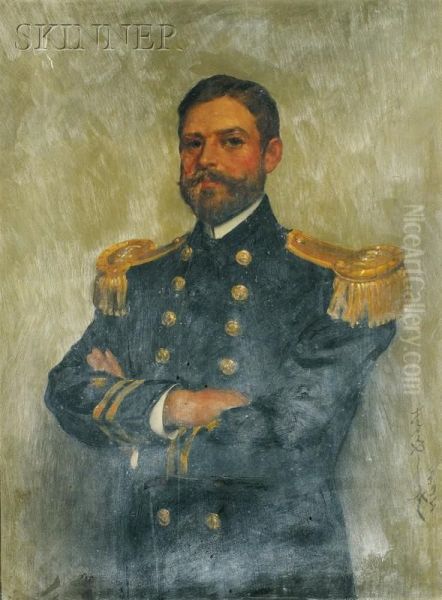 Portrait Of Officer Oil Painting by Harper Pennington