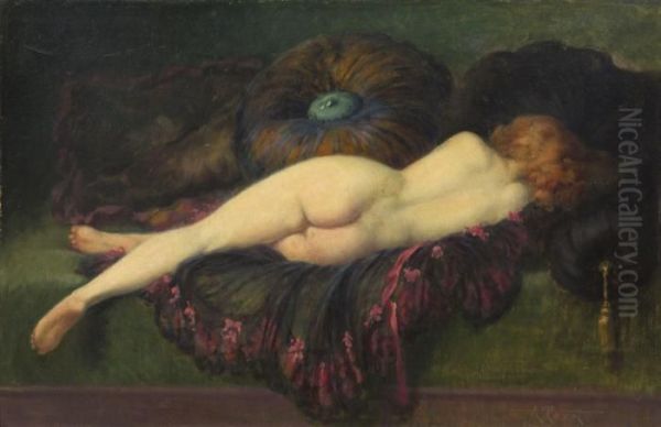 Reclining Nude Oil Painting by Albert Joseph Penot