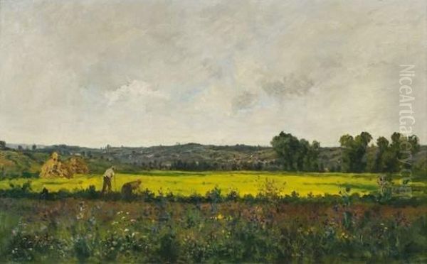 Dans Les Champs Oil Painting by Paul Emmanuel Peraire