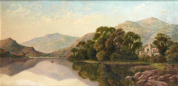 Vue D'un Lac Oil Painting by Sidney Richard Percy