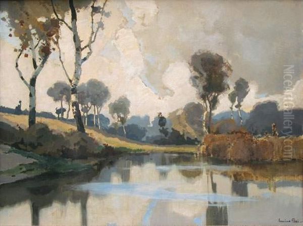 Etang De Sologne. No. 6. Oil Painting by Lucien Peri