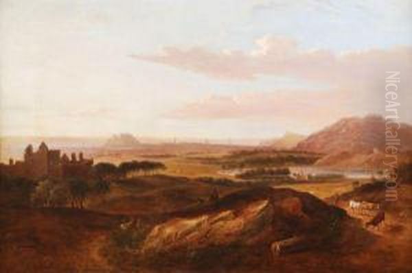 Edinburgh From Craigmillar Castle Oil Painting by Arthur Perigal