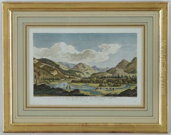 Vue D'une Partie Du Lac De Geneve Oil Painting by Alexis Nicolas Perignon