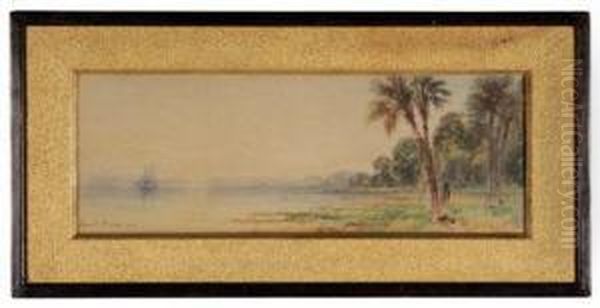 Tropical Landscape Oil Painting by Granville Perkins